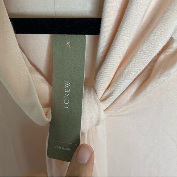 J Crew tie neck pale pink long sleeves top size small spring‎ Easter - Picture 4 of 7